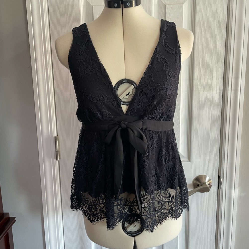 Free People Lace Tank Top Blouse